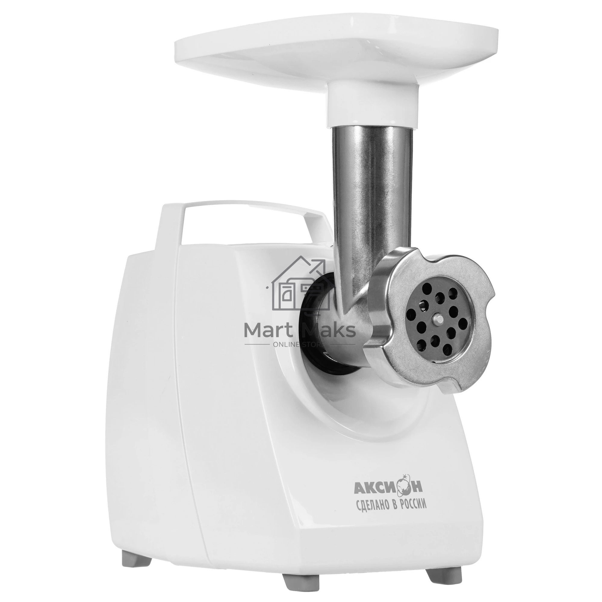 Мясорубка электрическая Аксион М33.01 белый, 1500 Вт, 1.7 кг/мин, реверс, защита от перегрузки, насадки - 3