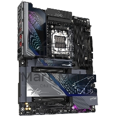Материнская плата Gigabyte X870E AORUS MASTER X, AM5, AMD X870E, 4xDDR5 (до 9000 МГц, до 256 ГБ), 2xSATA, 5xM.2 (2xPCIe 5.0, 2xPCIe 4.0 x4, 1xPCIe 4.0 x2), 2xPCIe 5.0 x16, 1xPCIe 4.0 x16, 1xHDMI, 1x10Gb LAN + 1x5Gb LAN, Wi-Fi 7, Bluetooth 5.4, 2xUSB-C 40Gbps (USB4), 1xUSB-C 20Gbps, 1xUSB-C 10Gbps, 7xUSB-A 10Gbps, 3x3.5 мм + S/PDIF оптический, 7.1, с подсветкой, чёрный, ATX