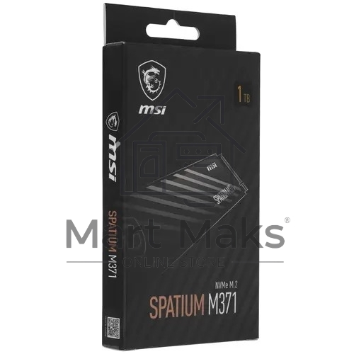 Накопитель SSD MSI Spatium M371, 1ТБ, M.2 2280, PCIe 3.0 x4, NVMe, M.2