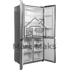 Холодильник Hyundai CM45083F нержавеющая сталь трехкамерный 289/144л морозилка снизу, No Frost, Side by Side