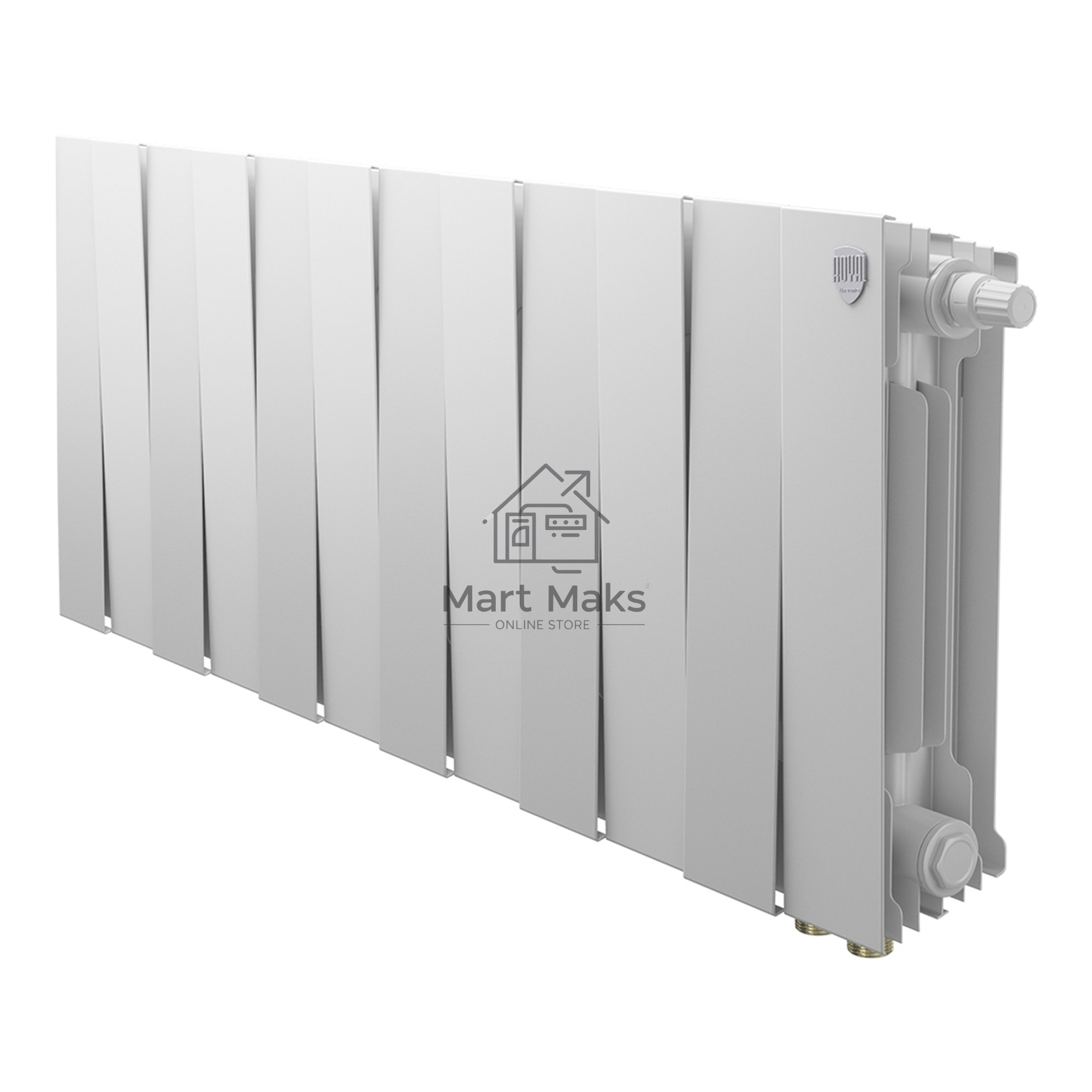 Радиатор биметаллический Royal Thermo PianoForte 300 белый VR80 - 12 секц.