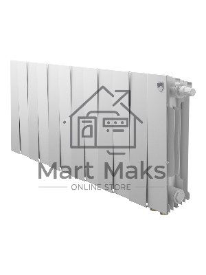 Радиатор биметаллический Royal Thermo PianoForte 300 белый VR80 - 12 секц.