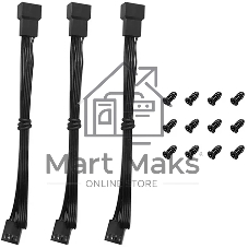 Вентилятор корпусной DeepCool FD12 V2 (3 шт.), 120 мм, 500-2500 об/мин, 32.32-35.66 дБ, 4 pin PWM, без подсветки