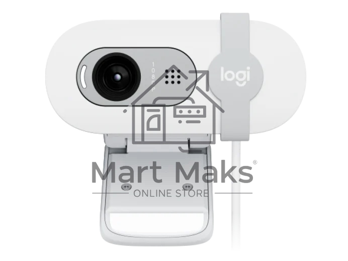 Веб-камера Logitech Webcam Brio 100, 1920x1080, OFF-WHITE, защитная шторка, 960-001617