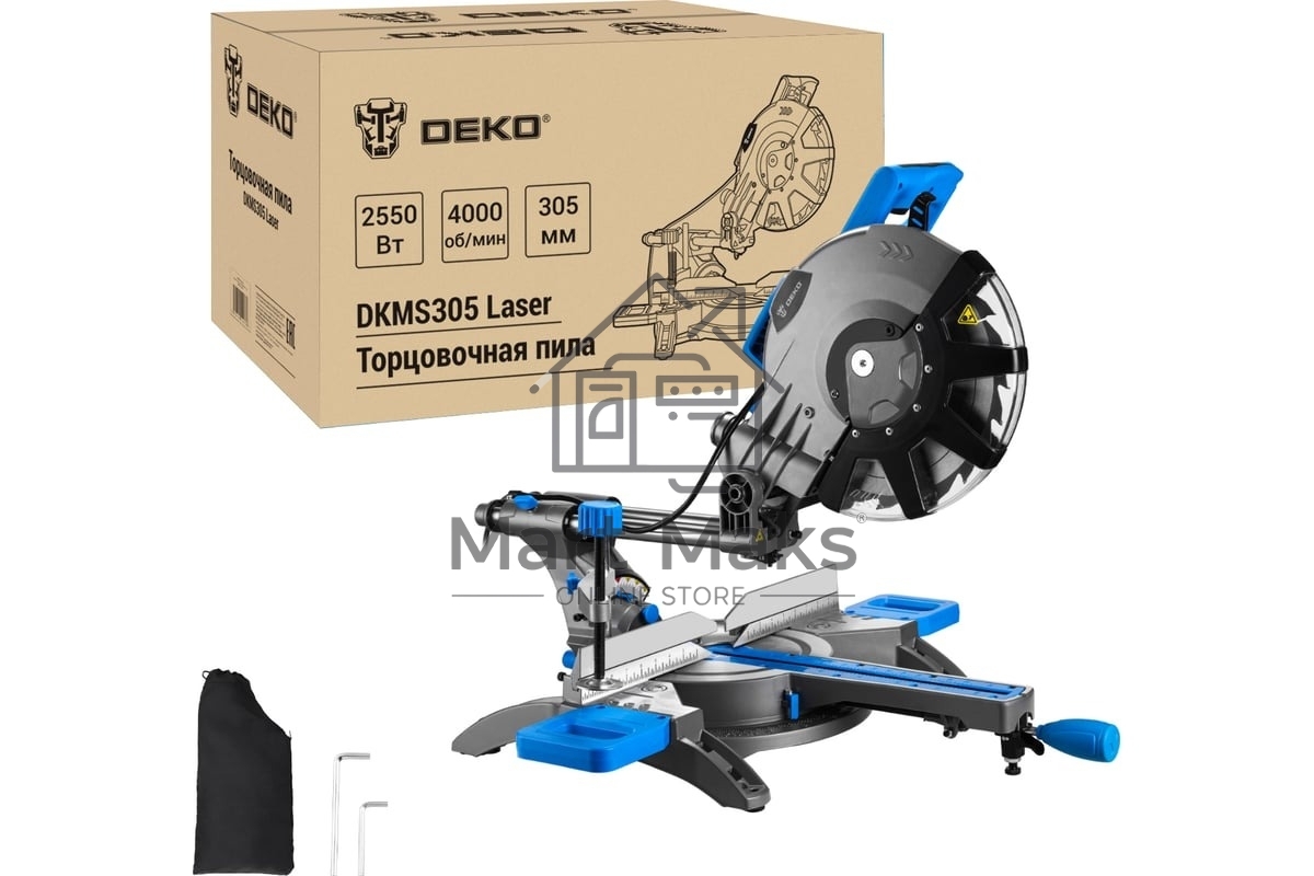 Торцовочная пила Deko DKMS305 Laser 2550Вт, 305мм 084-1060