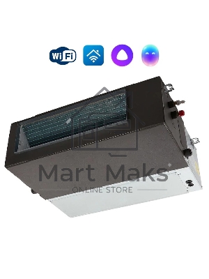 Блок внутренний сплит-системы канального типа Ballu BLC_D/in-60HN1_21Y 60000 BTU, 160 м², 45 дБ, охлаждение, обогрев, осушение, серый