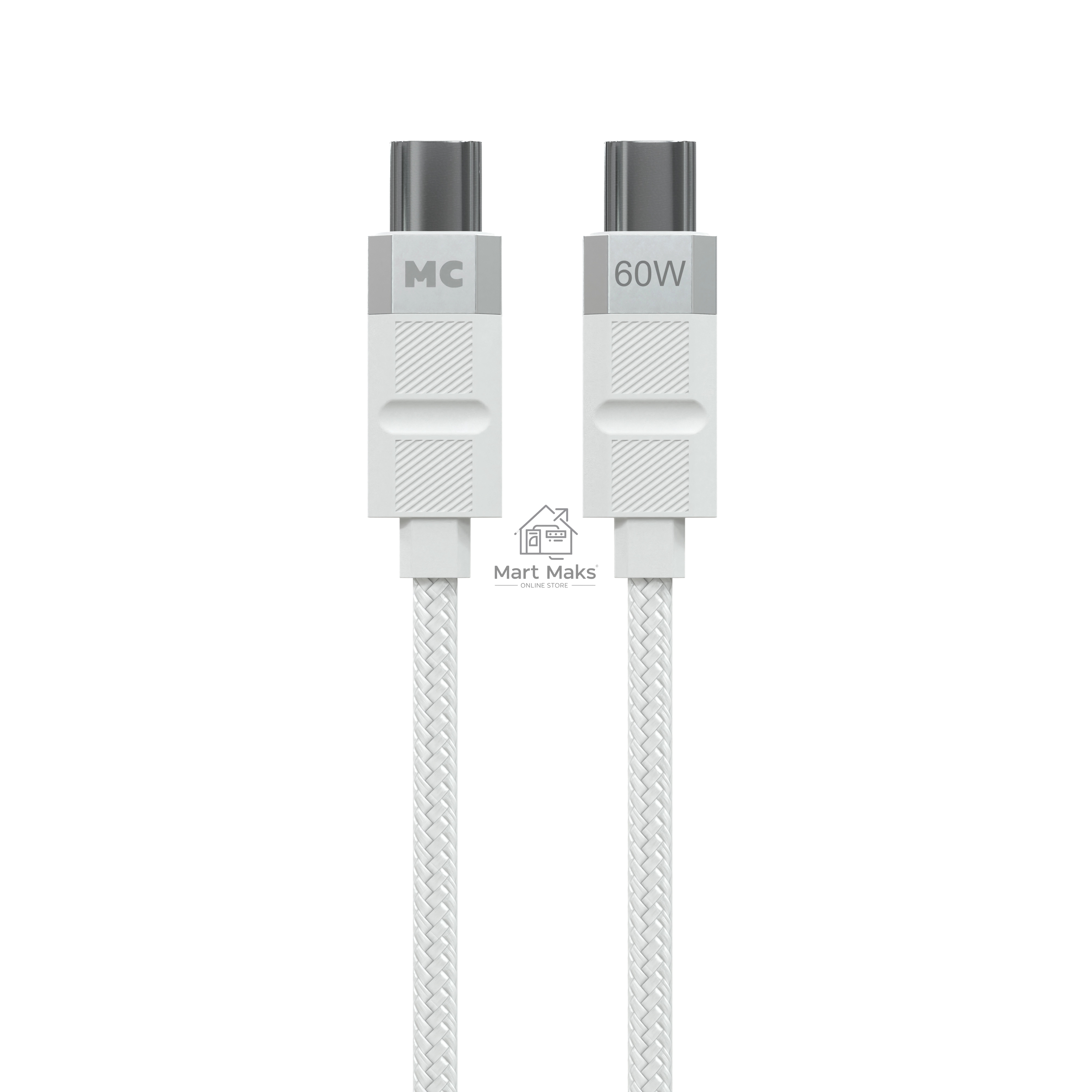 Дата-кабель MORE CHOICE (4620202555007) K87aa 2м USB 3.0A PD60W для Type-C Type-C- 2м, белый