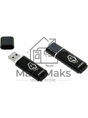 Флешка USB Smartbuy R/W USB 4Gb Glossy series черный SB4GbGS-K