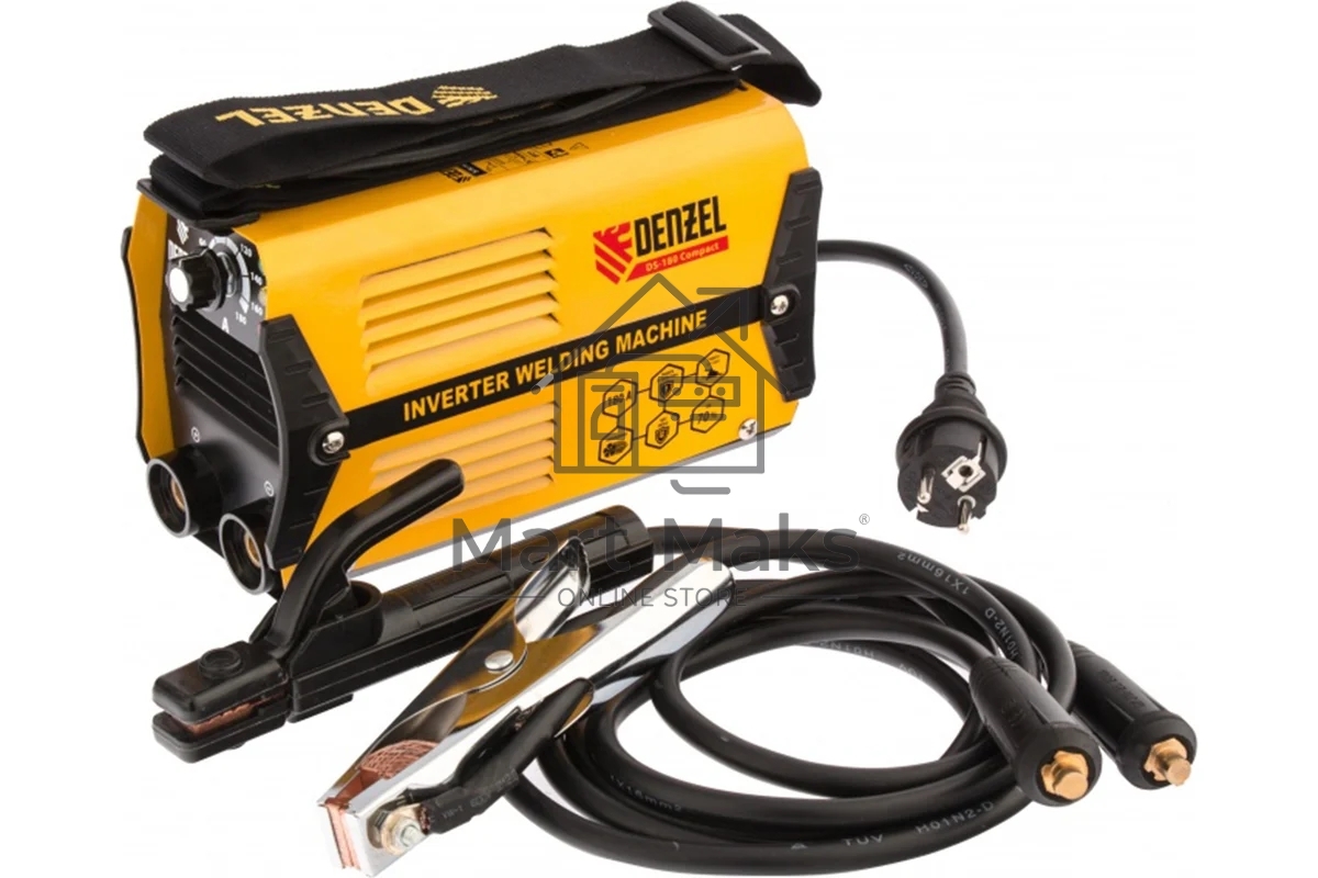 Сварочный аппарат Denzel ds-180 compact 94372 инвертор. дуговой сварки 180А пв 70%