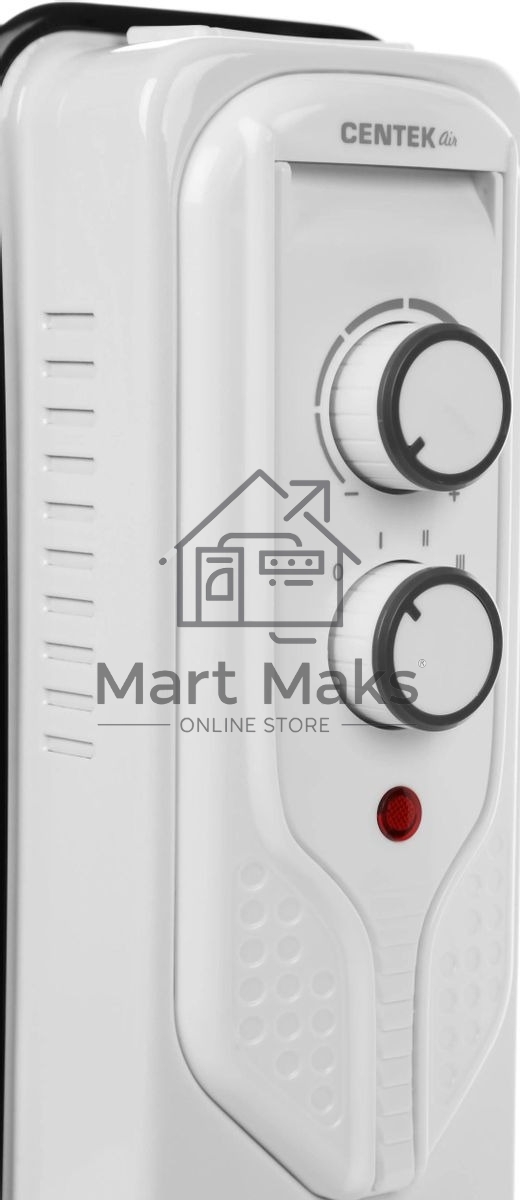 Масляный обогреватель Centek CT-6206 (9 секций), белый, 1000/1500/2000 Вт, 20 м2, 3 режима, термостат