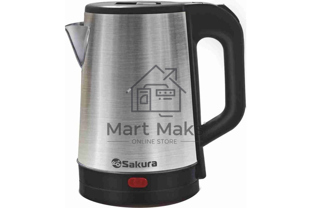 Чайник электрический Sakura SA-2167BK 1.8 л, нерж+черн д