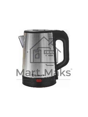 Чайник Sakura SA-2167BK 1.8 л, нерж+черн д