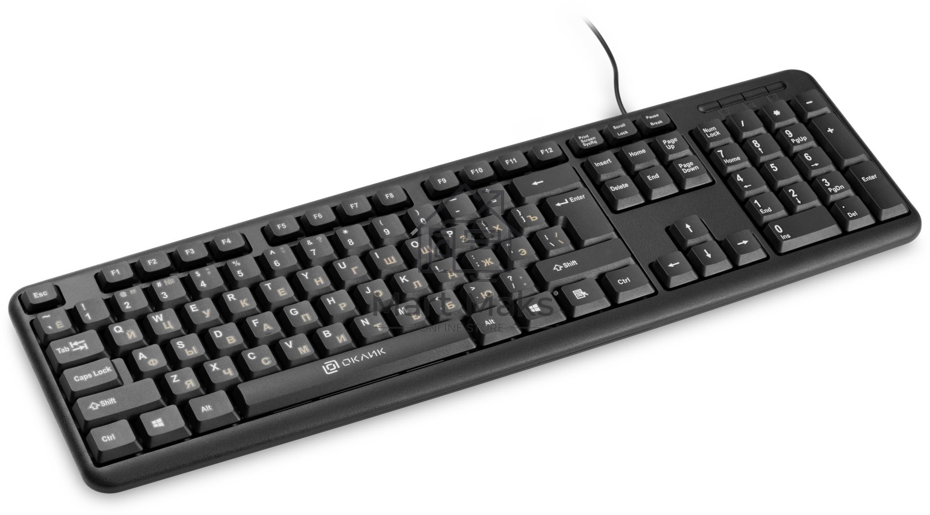 Клавиатура Oklick 130M проводная, USB, черный