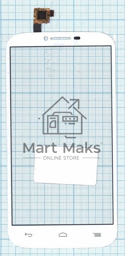 Сенсорное стекло (тачскрин) для Alcatel One Touch Pop C9 7047D, белое