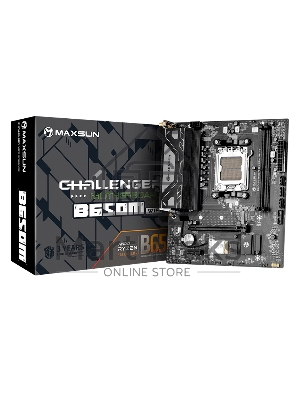 Материнская плата MAXSUN MS-Challenger B650M WIFI, AM5, B650, 2*DDR5, 3*SATA3, M.2, 4*USB 3.2, 2*USB 2.0, 1*PCIEx16, 1*PCIEx1, DP+HDMI, mATX