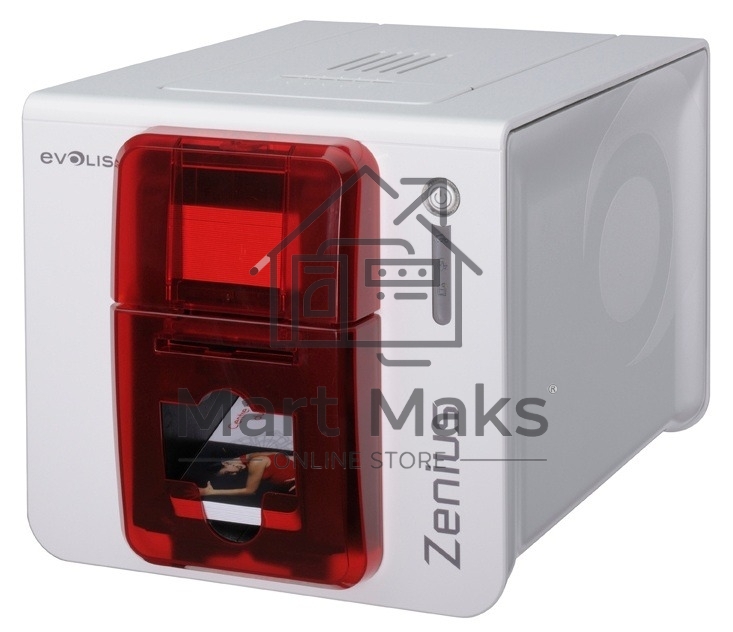 Принтер пластиковых карт сублимационный Evolis Zenius Classic ZN1U0000RS 300 dpi, 150/500 карт/час, USB, белый