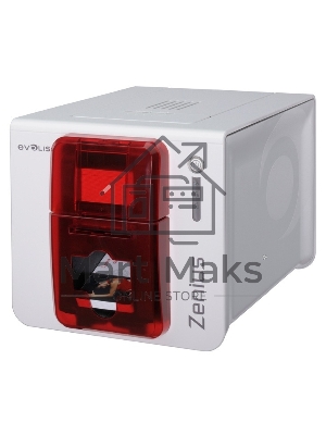 Принтер пластиковых карт сублимационный Evolis Zenius Classic ZN1U0000RS 300 dpi, 150/500 карт/час, USB, белый