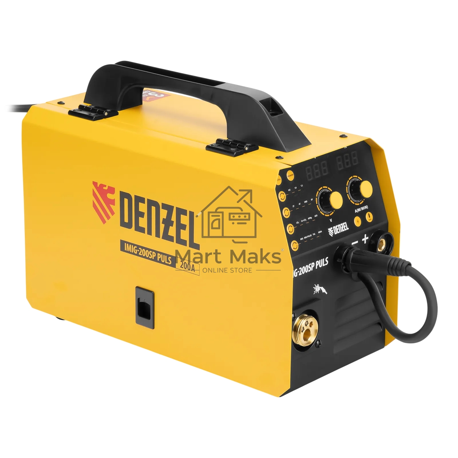 Аппарат инвертор. полуавтомат. cварки Denzel IMIG-200SP Pulse, 200 А, ПВ 60%, катушка 5 кг