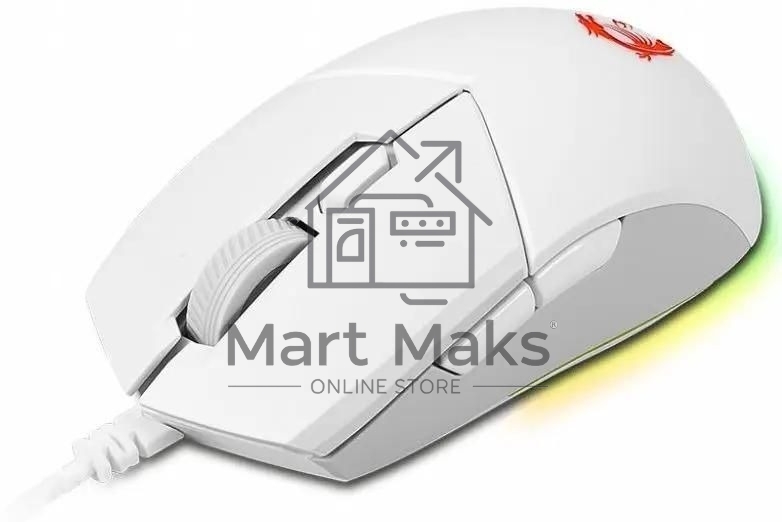 Мышь проводная MSI Clutch GM11 белый, 5000 dpi, USB, кнопки - 6