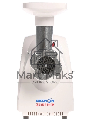 Мясорубка электрическая Аксион М32.01 белый, 1500 Вт, 1.7 кг/мин, защита от перегрузки, насадки - 4