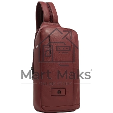 Рюкзак слинг Piquadro Russel CA6764W137/CU красное дерево кожа