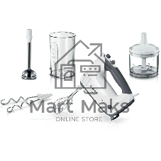 Миксер Bosch MFQ37480 белый/серый, ручной, 750 Вт, 5 скоростей