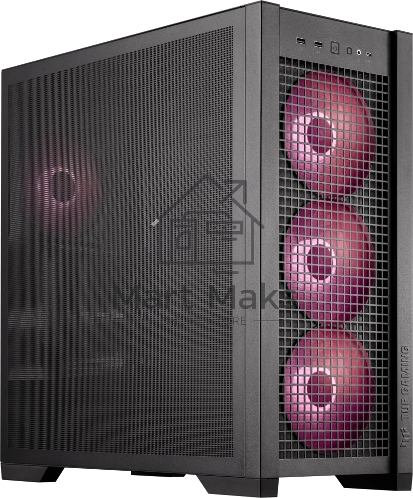 Компьютерный корпус ASUS TUF GAMING GT302 TG ARGB черный (90DC00I0-B19000) GT302/ARGB FANS/BLK