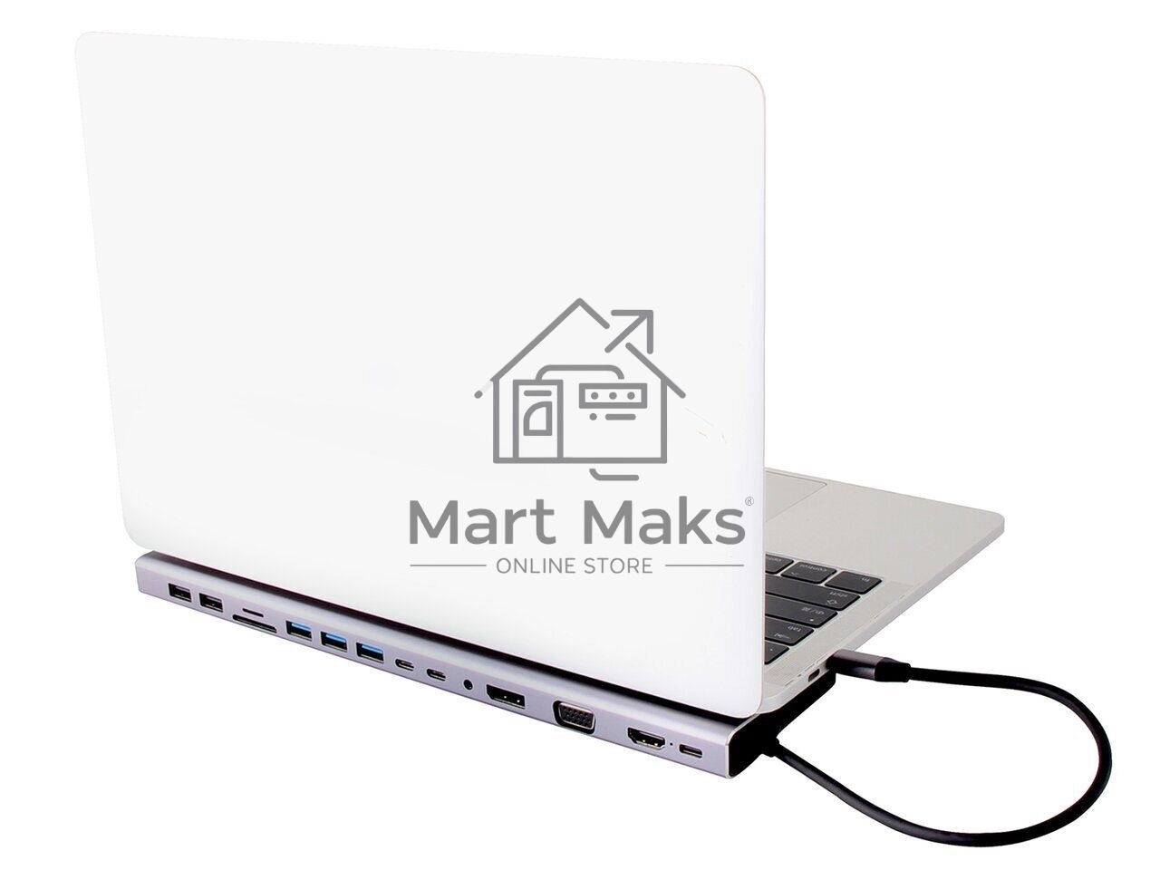 Адаптер VCOM TypeC -->3*USB3.0+2*USB2.0+VGA+RJ45+SD+TF+AUD+HDMI+DP+2*USB3.1 Data+PD