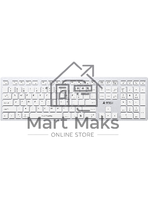 Клавиатура беспроводная A4Tech Fstyler FBX50C, USB, Bluetooth/Радиоканал, белый