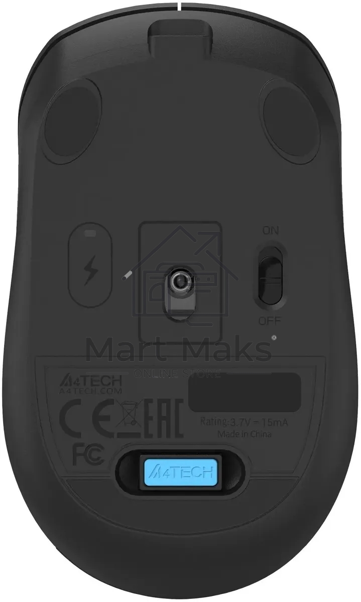 Мышь беспроводная A4Tech Fstyler FG15C Air2 черный, 1200 dpi, радиоканал, USB, кнопки - 3