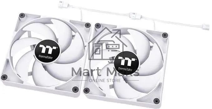 Комплект вентиляторов для корпуса Thermaltake CT120 (2 шт.) белый, 120 мм, 2000 об/мин, 25.8 дБ, 4 pin
