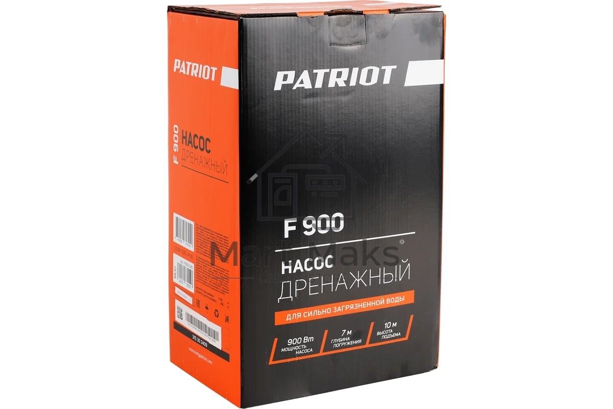 Садовый насос дренажный Patriot F900 900Вт 14000л/час