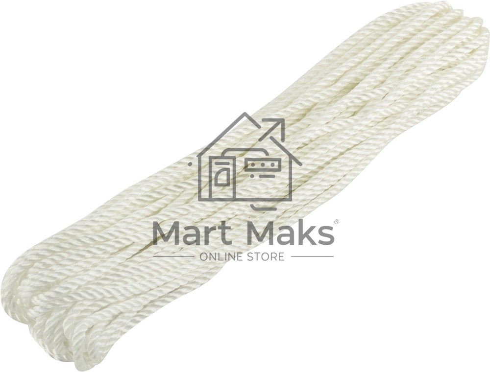 Веревка крученая капроновая Fit 68374 4 мм х 20 м, р/н= 180 кгс