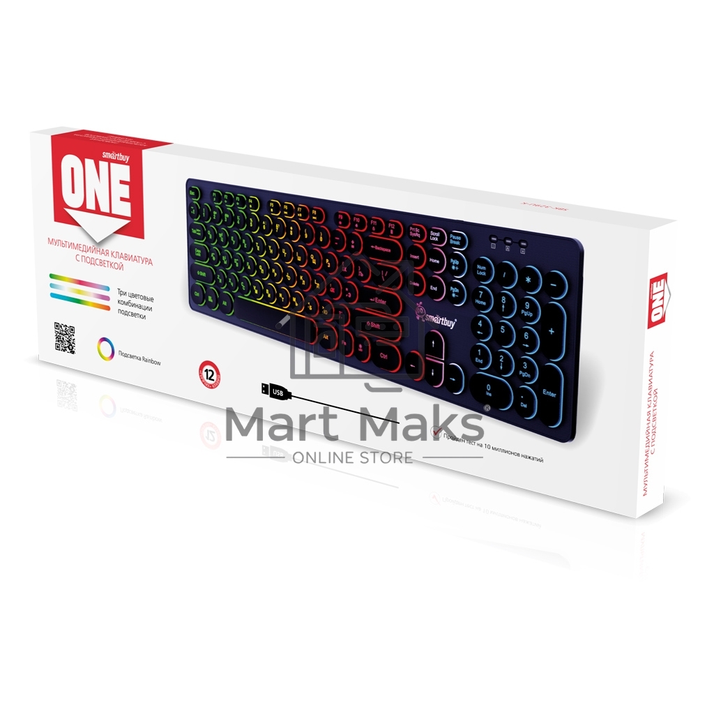 Клавиатура проводная Smartbuy SBK-329U-K ONE 329 USB черный