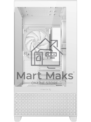 Компьютерный корпус Deepcool CG380 3F WH без БП, боковое окно (панорама), 3x120мм ARGB PWM вентилятора, белый, mATX