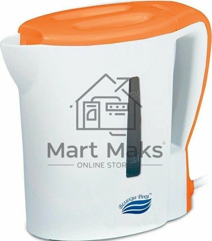 Чайник электрический Великие Реки Мая-1 бело-оранжевый