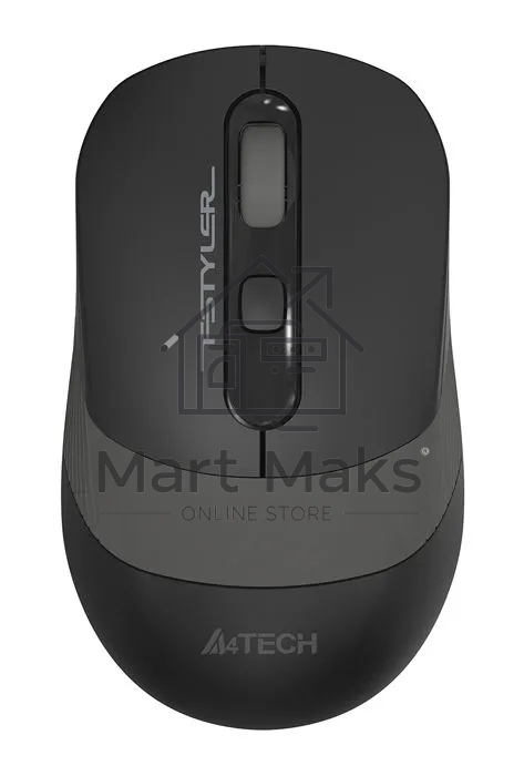 Мышь беспроводная A4Tech Fstyler FG10 черный/серый, 2000 dpi, радиоканал, USB, кнопки - 4