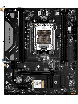 Материнская плата MAXSUN MS-Challenger B650M WIFI, AM5, B650, 2*DDR5, 3*SATA3, M.2, 4*USB 3.2, 2*USB 2.0, 1*PCIEx16, 1*PCIEx1, DP+HDMI, mATX