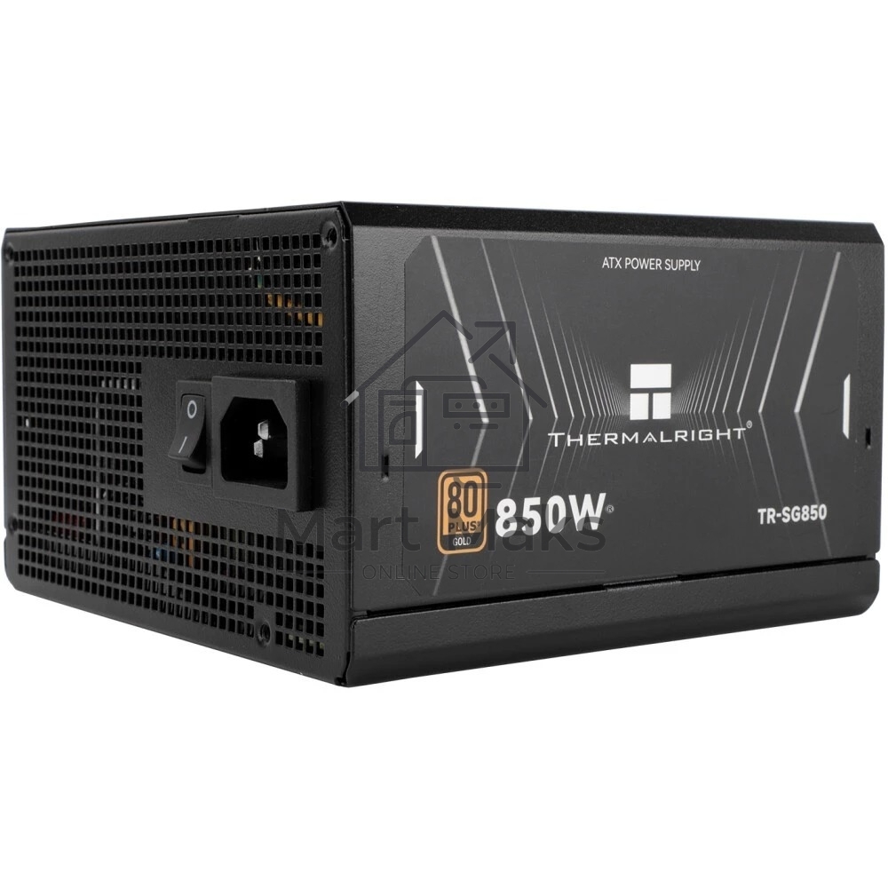 Блок питания Thermalright 850W 80+ Gold (ATX, 3.1, PCIe 5.1, Full modular, 1x24(20+4)pin 600мм, 2xCPU 8(4+4)pin 650мм, 2xPCIe*2 8(6+2)pin 650+150мм, 1x12VHPWR PCIe 5.1 12+4pin 600мм, 2xSATA*4 450+150+150+150мм, 1xMOLEX4pin*3 500+150+150мм, Active, 120x120мм, 150x140x86mm, APFC,)