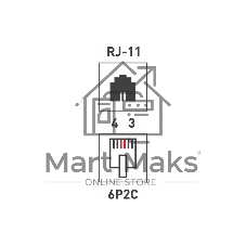 Розетка телефонная 1-м Proconnect RJ11 6P2C 03-0001-4