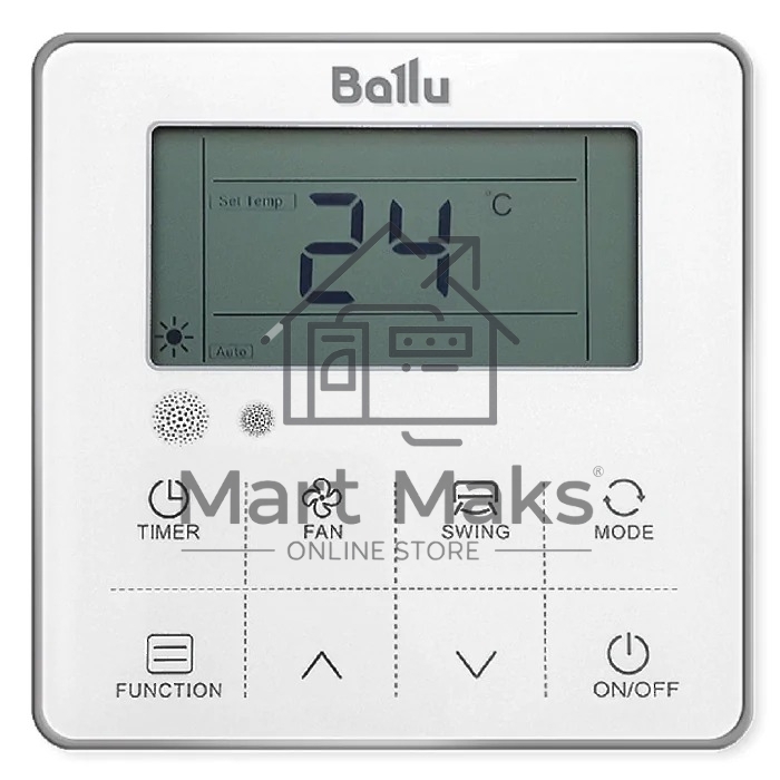 Блок внутренний сплит-системы канального типа Ballu BLC_D/in-60HN1_21Y 60000 BTU, 160 м², 45 дБ, охлаждение, обогрев, осушение, серый