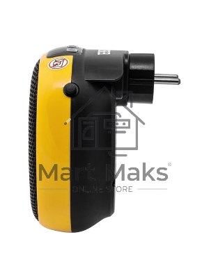 Тепловентилятор керамический Denzel DTFC-700 портативный, черный/желтый, 700 Вт, 10 м2, цифровой термостат