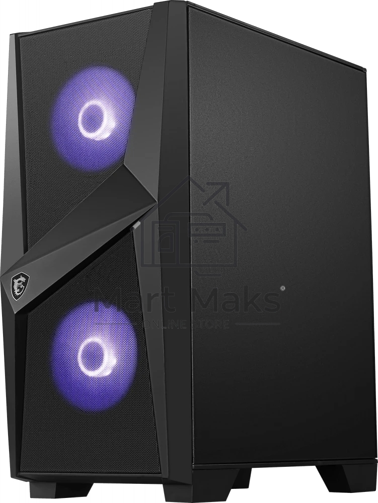 Компьютерный корпус MSI MAG FORGE 100M / mid-tower, ATX, tempered glass side panel / 2x RGB 120mm & 1x 120mm fans inc. / MAG FORGE 100M
