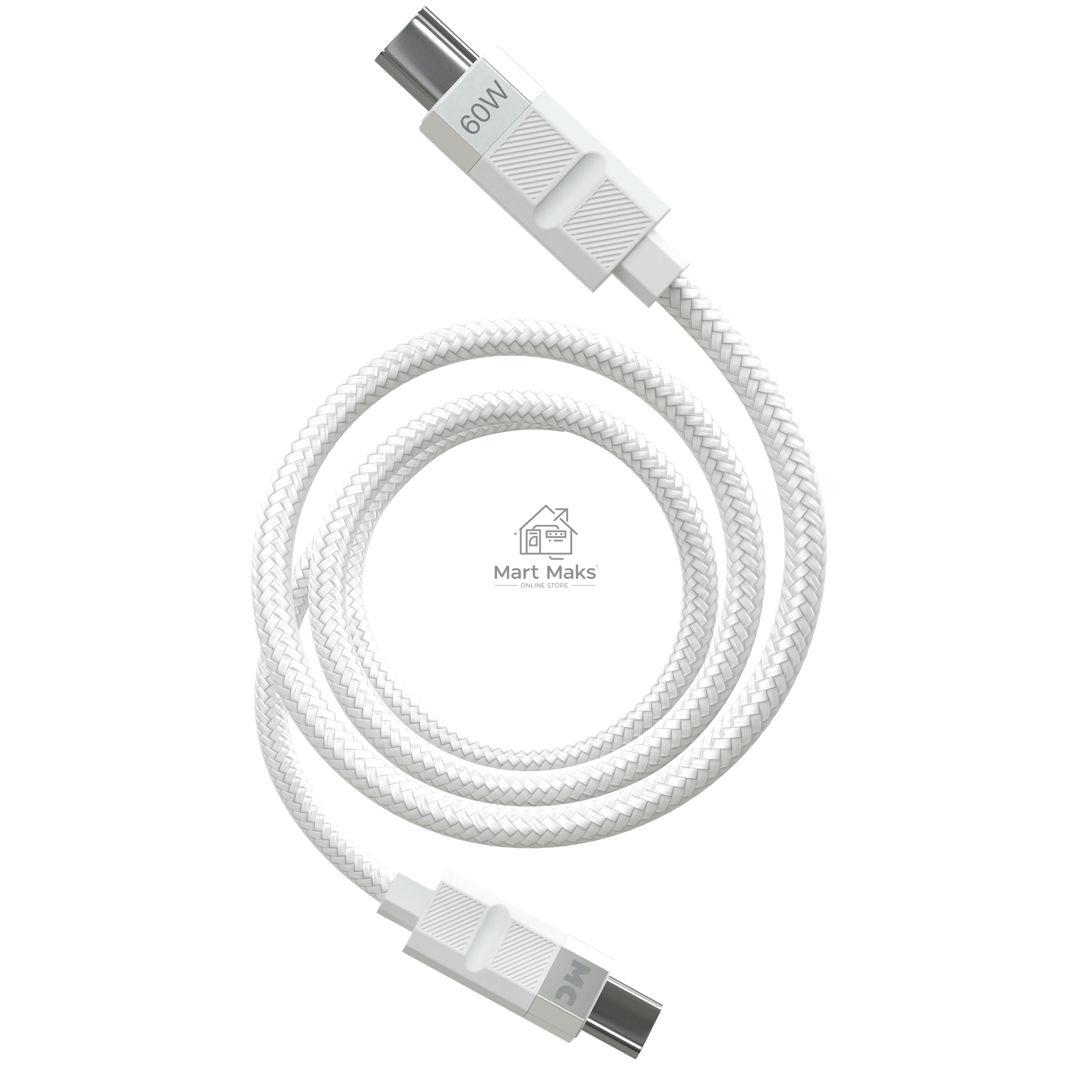 Дата-кабель MORE CHOICE (4620202555007) K87aa 2м USB 3.0A PD60W для Type-C Type-C- 2м, белый
