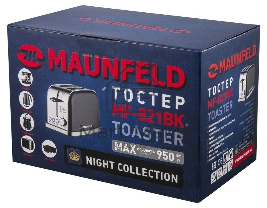 Тостер Maunfeld MF-821BK