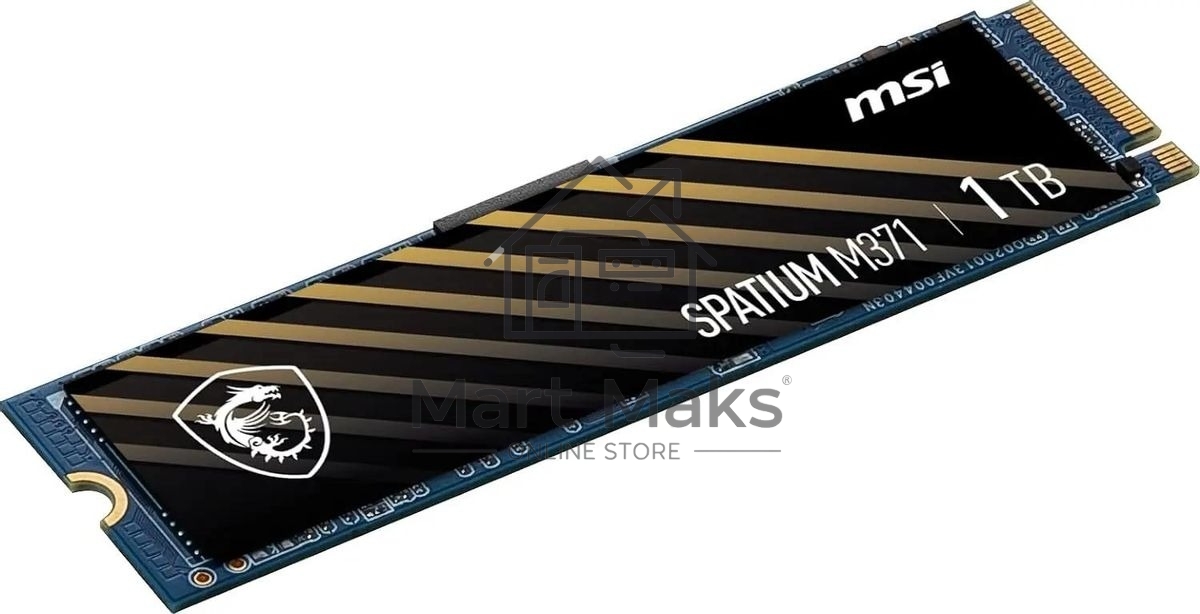 Накопитель SSD MSI Spatium M371, 1ТБ, M.2 2280, PCIe 3.0 x4, NVMe, M.2