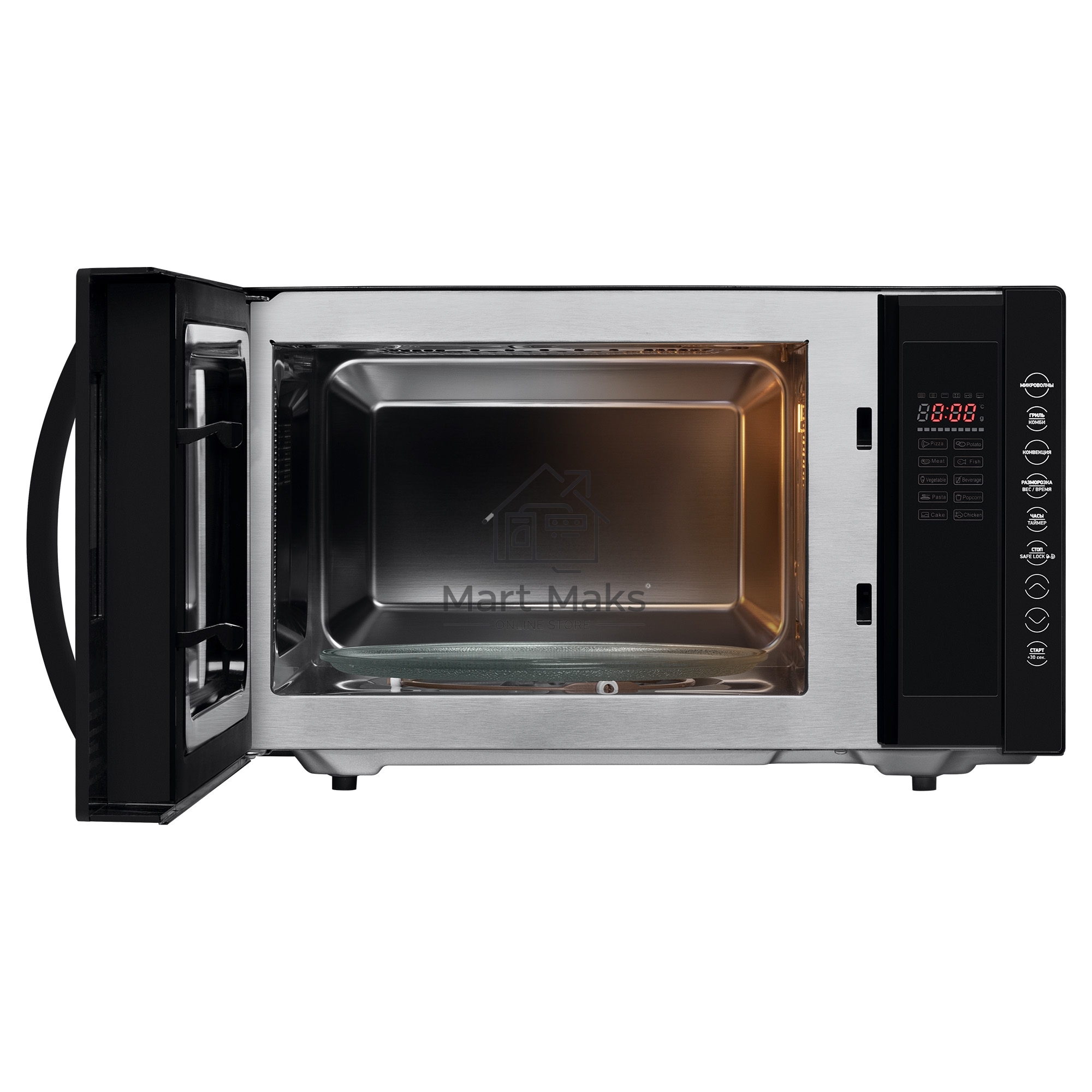 Микроволновая печь BBK 23MWC-881T/B-M черный, 23 л, 800 Вт, сенсор