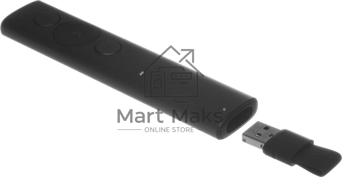 Презентер Logitech Spotlight Slate (серый, Bluetooth/2.4 GHz, перезаряжаемая литий-полимерная батарея 85мА·ч, 3D-акселерометр, гироскоп, кабель для зарядки, чехол) (арт. 910-004867, M/N: R-R0011/C-U0016)