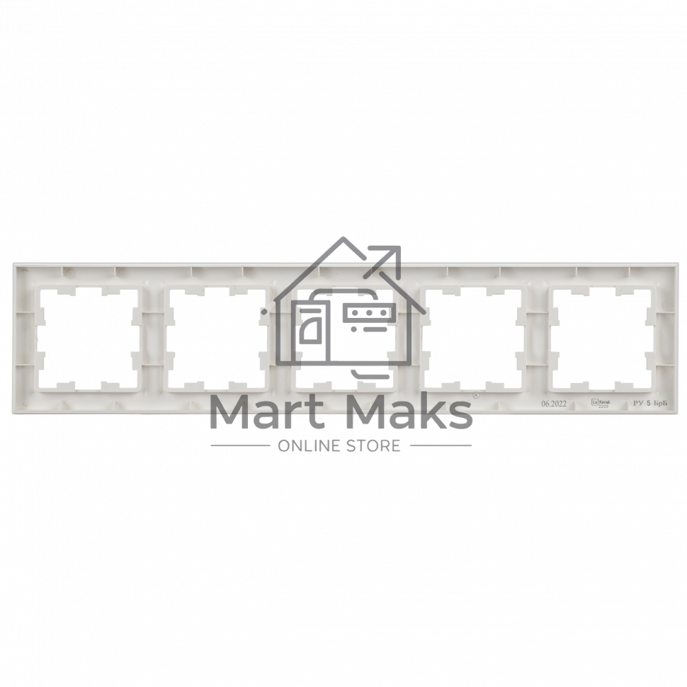 Рамка 5-местная IEK BRITE РУ-5-БрБ (BR-M52-K01) белый