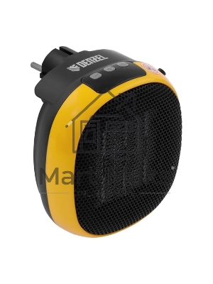 Тепловентилятор керамический Denzel DTFC-700 портативный, черный/желтый, 700 Вт, 10 м2, цифровой термостат